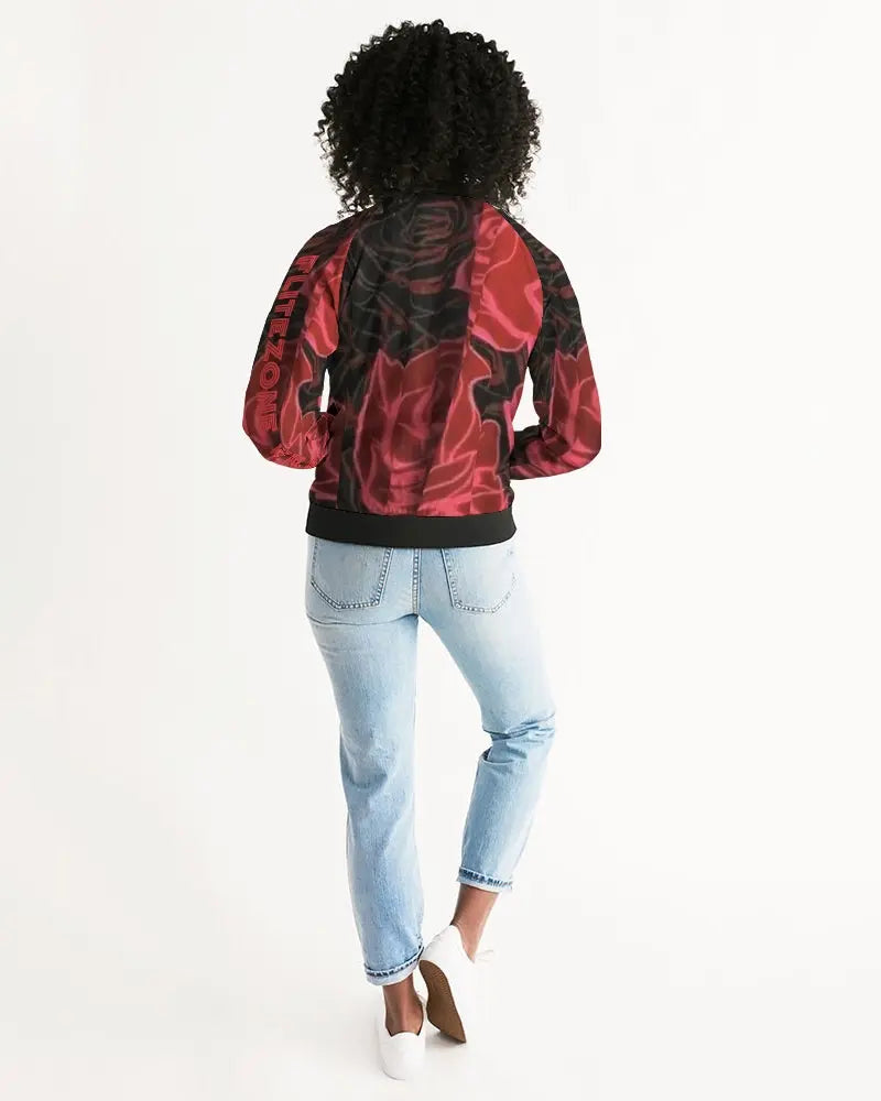 FZ NEW FLOWER PRINT Women's All-Over Print Bomber Jacket FZwear