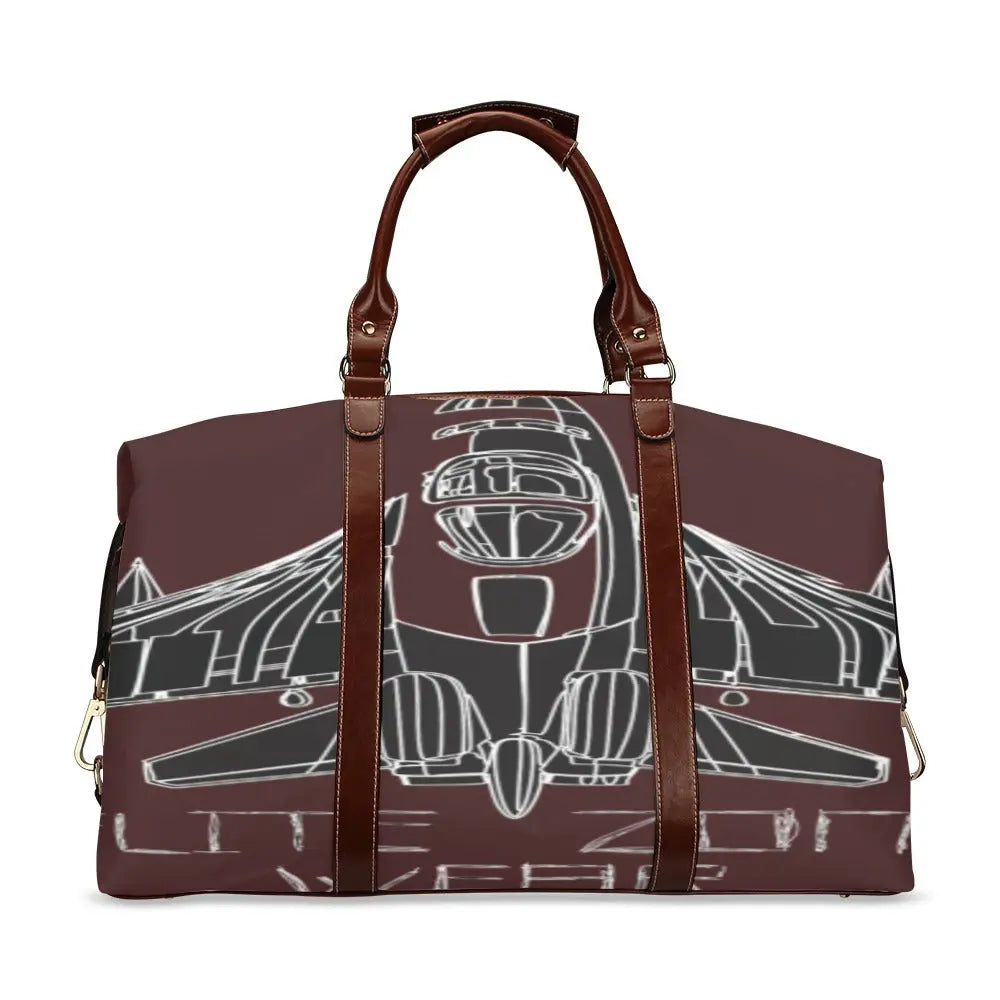 FZ Plane Print Original Travel Bag - Burgundy too Flight Bag(Model 1643) interestprint