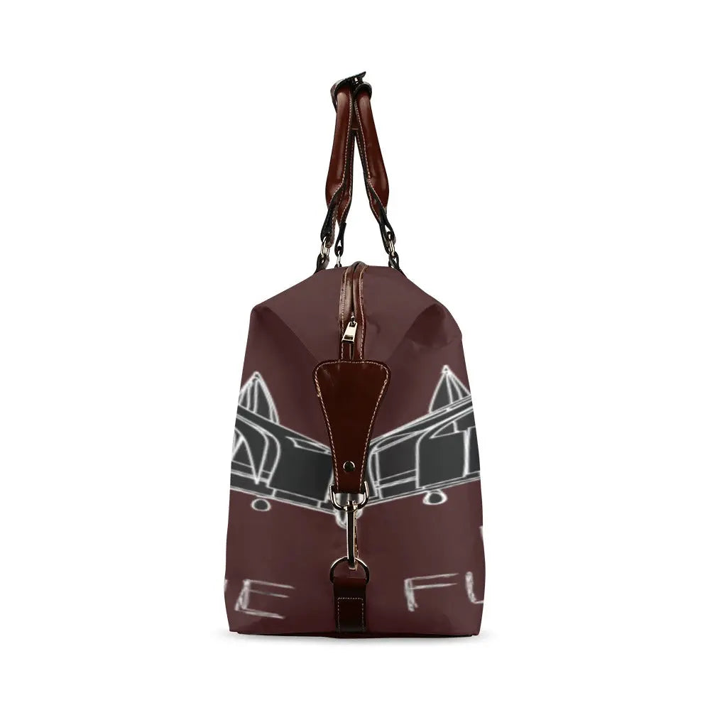 FZ Plane Print Original Travel Bag - Burgundy too Flight Bag(Model 1643) interestprint