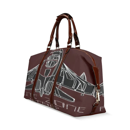 FZ Plane Print Original Travel Bag - Burgundy too Flight Bag(Model 1643) interestprint