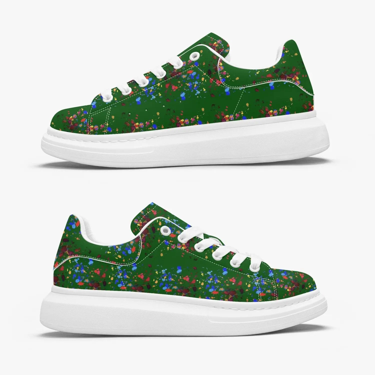 FZ Unisex Leather Oversized Sneakers JetPrint