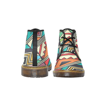 FZ WEAR BOOT - AFRICAN PRINT 2 Men's Canvas Chukka Boots (Model 2402-1) interestprint