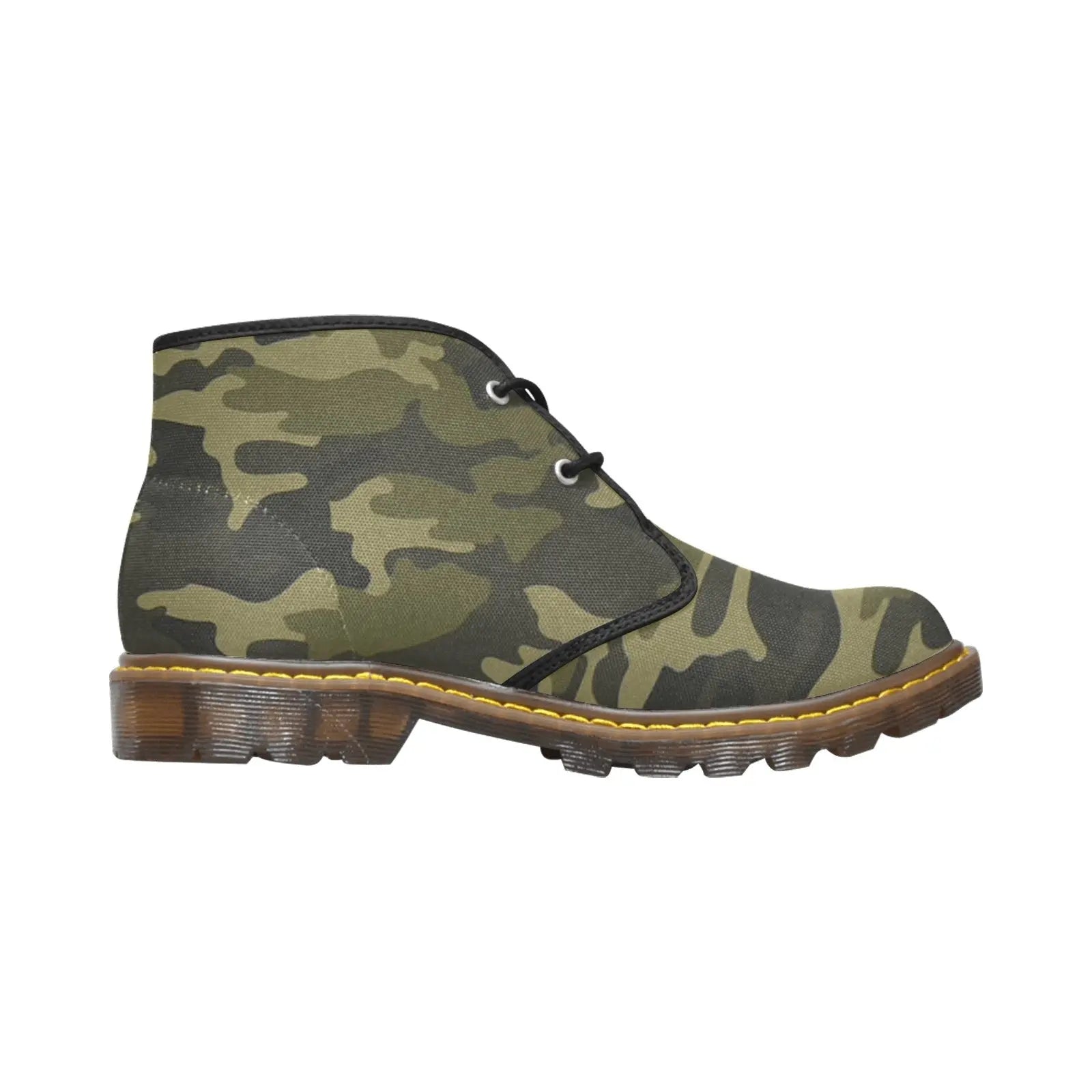 FZ WEAR BOOT - ARMY PRINT Men's Canvas Chukka Boots (Model 2402-1) interestprint