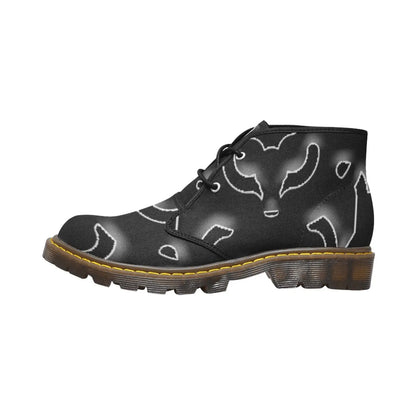 FZ WEAR BOOT - LION PRINT Men's Canvas Chukka Boots (Model 2402-1) interestprint