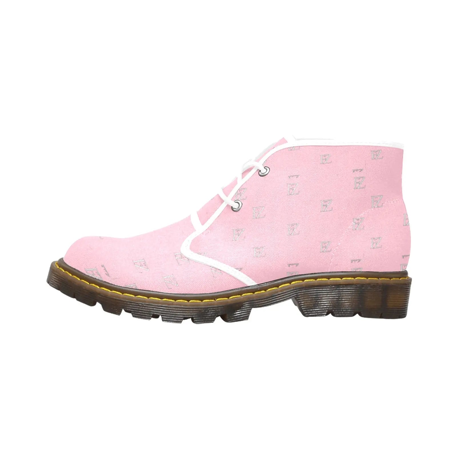 FZ WEAR BOOT - ORIGINAL PINK Men's Canvas Chukka Boots (Model 2402-1) interestprint