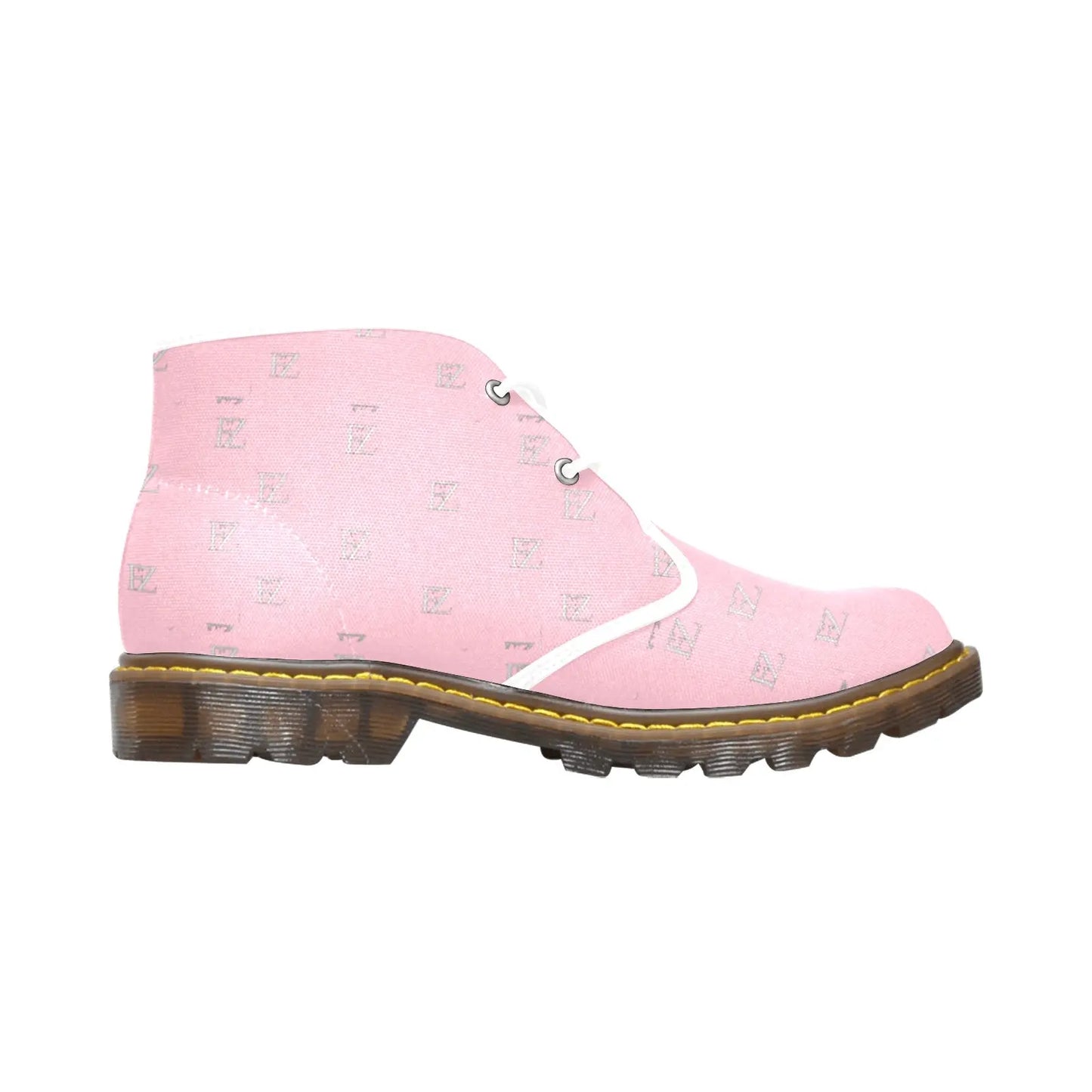 FZ WEAR BOOT - ORIGINAL PINK Men's Canvas Chukka Boots (Model 2402-1) interestprint