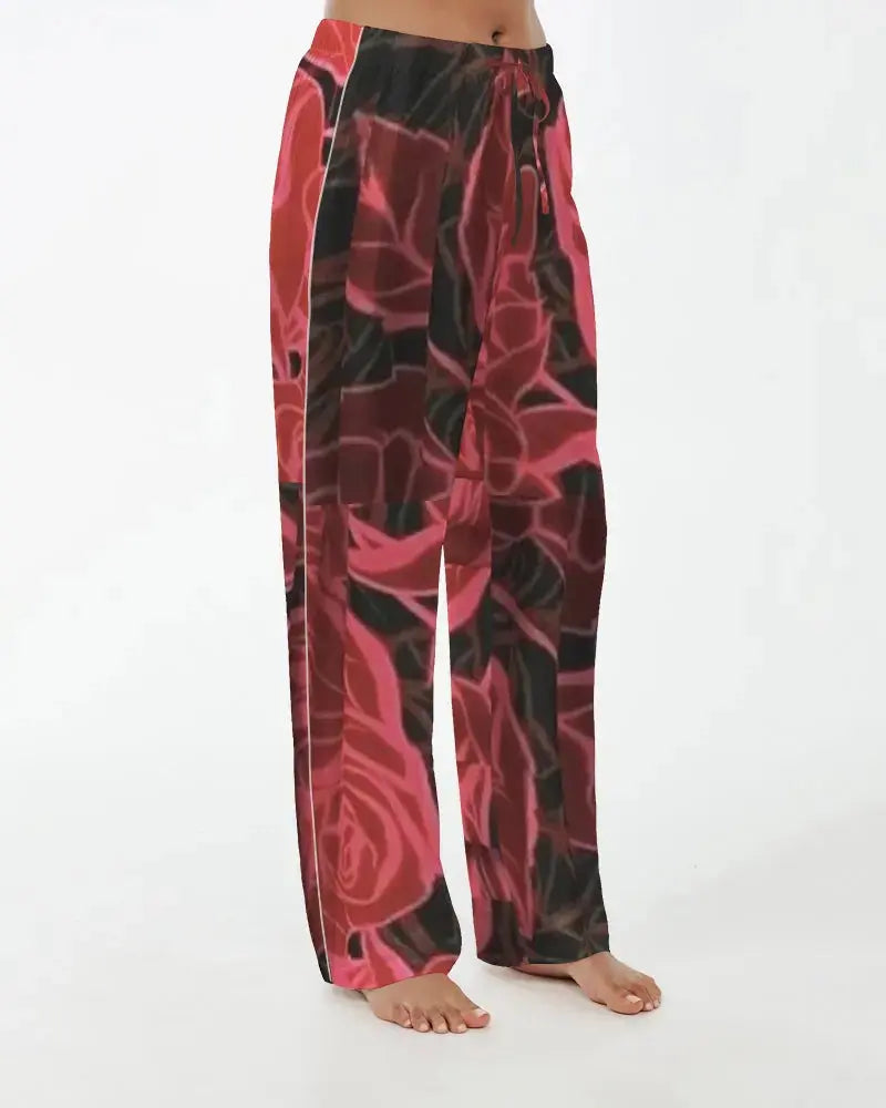 FZ NEW FLOWER PRINT Women's Satin Pajama Pants FZwear