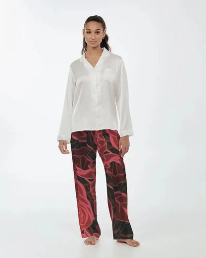 FZ NEW FLOWER PRINT Women's Satin Pajama Pants FZwear