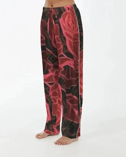 FZ NEW FLOWER PRINT Women's Satin Pajama Pants FZwear