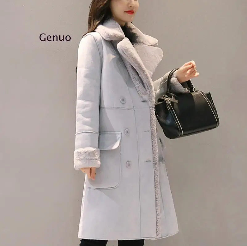 FZ Women's Suede Fur Lining Thick Winter Jacket - FZwear