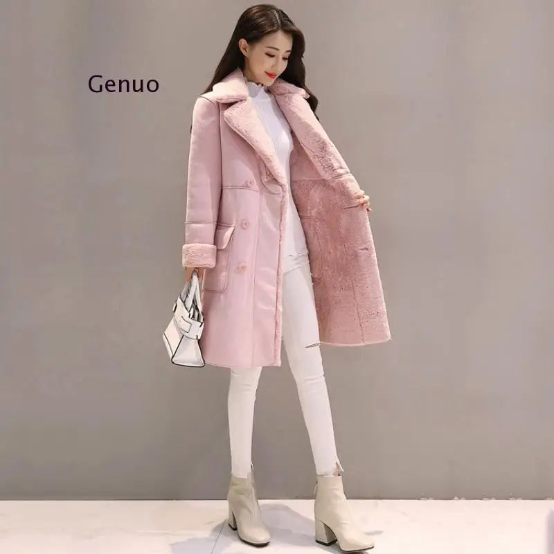 FZ Women's Suede Fur Lining Thick Winter Jacket - FZwear