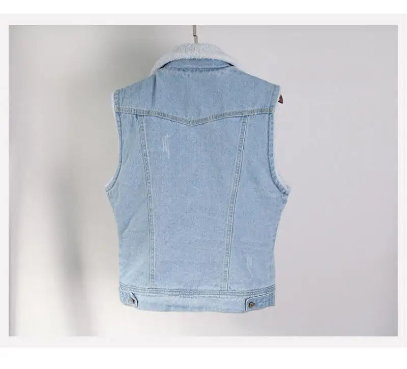 FZ Women's  Plus Velvet Oversized Thick Warm Denim Jackets - FZwear