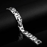 FZ High Polished Tungsten Carbide Magnet Stones Bracelet - FZwear