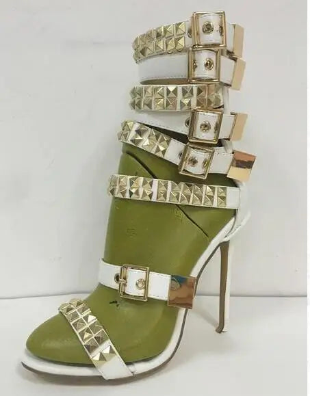 FZ Women's Cross Belt Stiletto Thin High Heel Shoes - FZwear