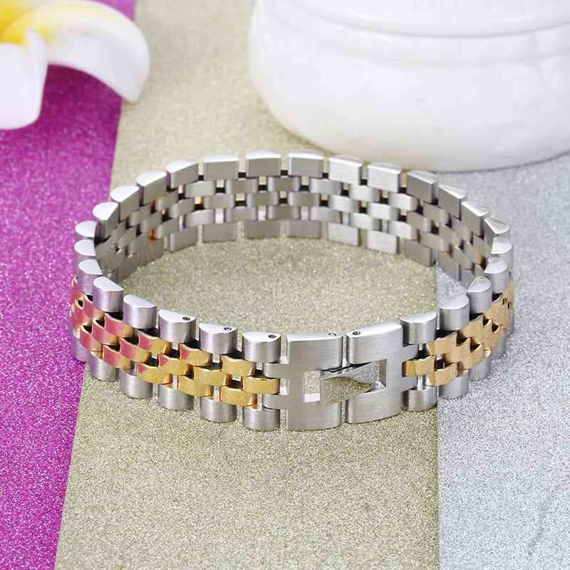 FZ Wide Chain Watchband Style  Never Fade Bracelet - FZwear