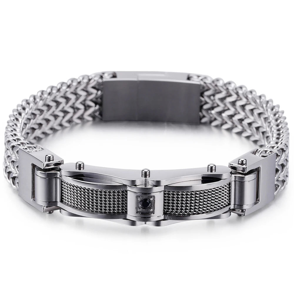 FZ Braided Keel Chain Magnet Clasp Stainless Steel Bracelet - FZwear