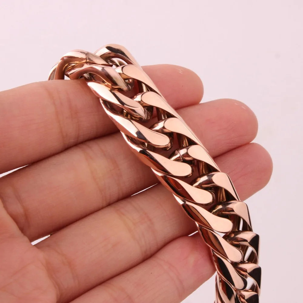 FZ Stainless Steel Cuban Curb Chain Bracelet - FZwear