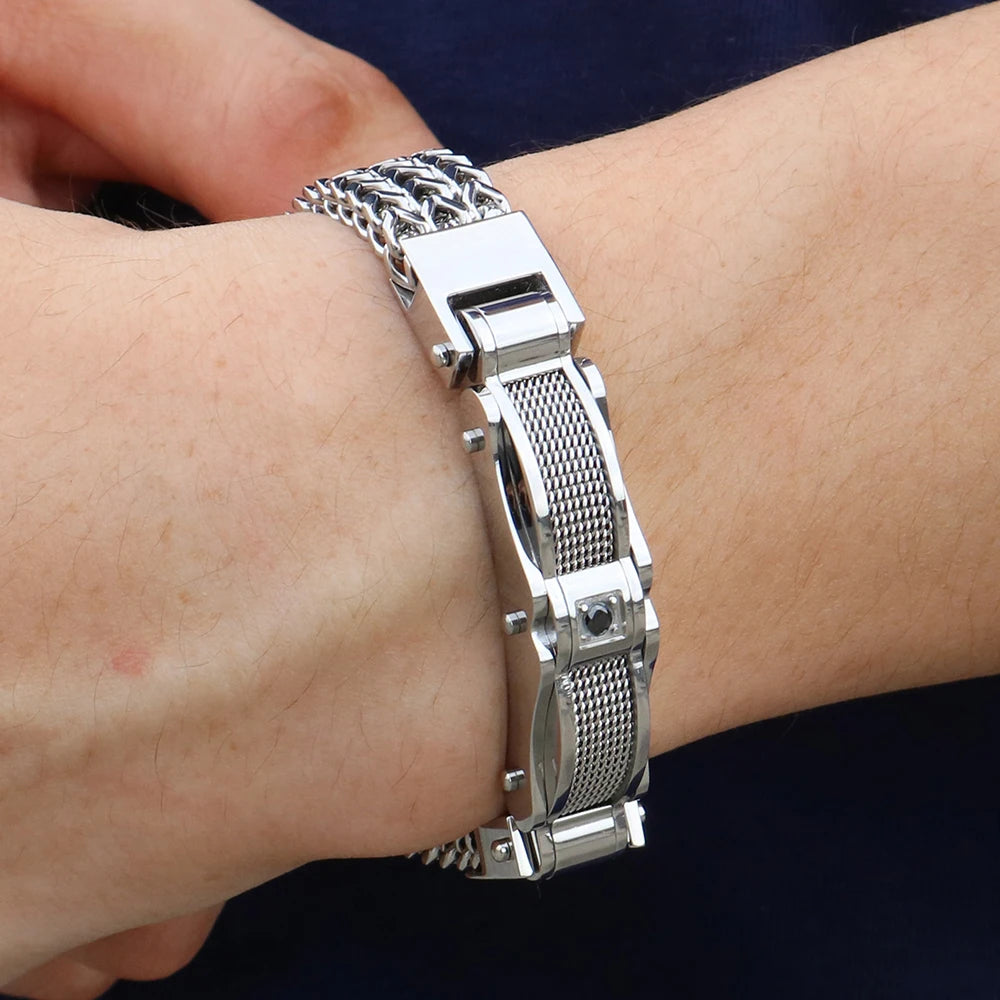 FZ Braided Keel Chain Magnet Clasp Stainless Steel Bracelet - FZwear
