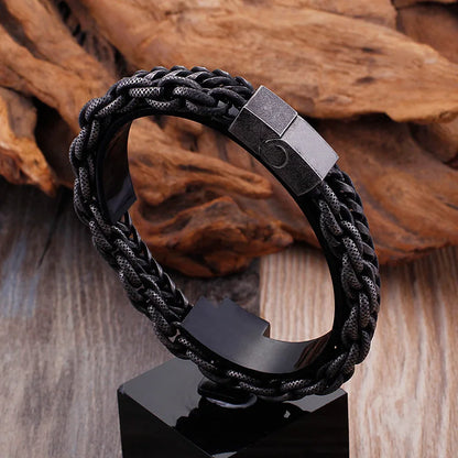 FZ Double Chain Link Stainless Steel Vintage Magnet Clasp Bracelet - FZwear