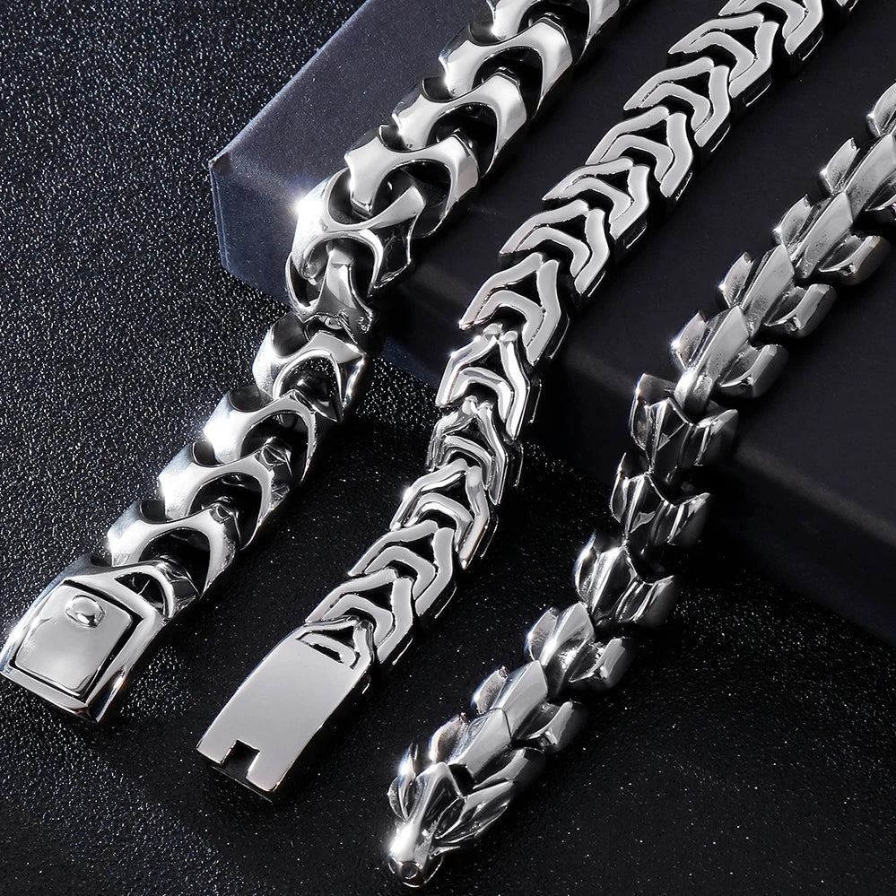 FZ Heavy Stainless Steel Link Chain Bracelet - FZwear