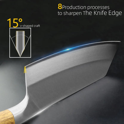 FZ Stainless Steel Razor Sharp Wood Handle Kitchen Knife - FZwear