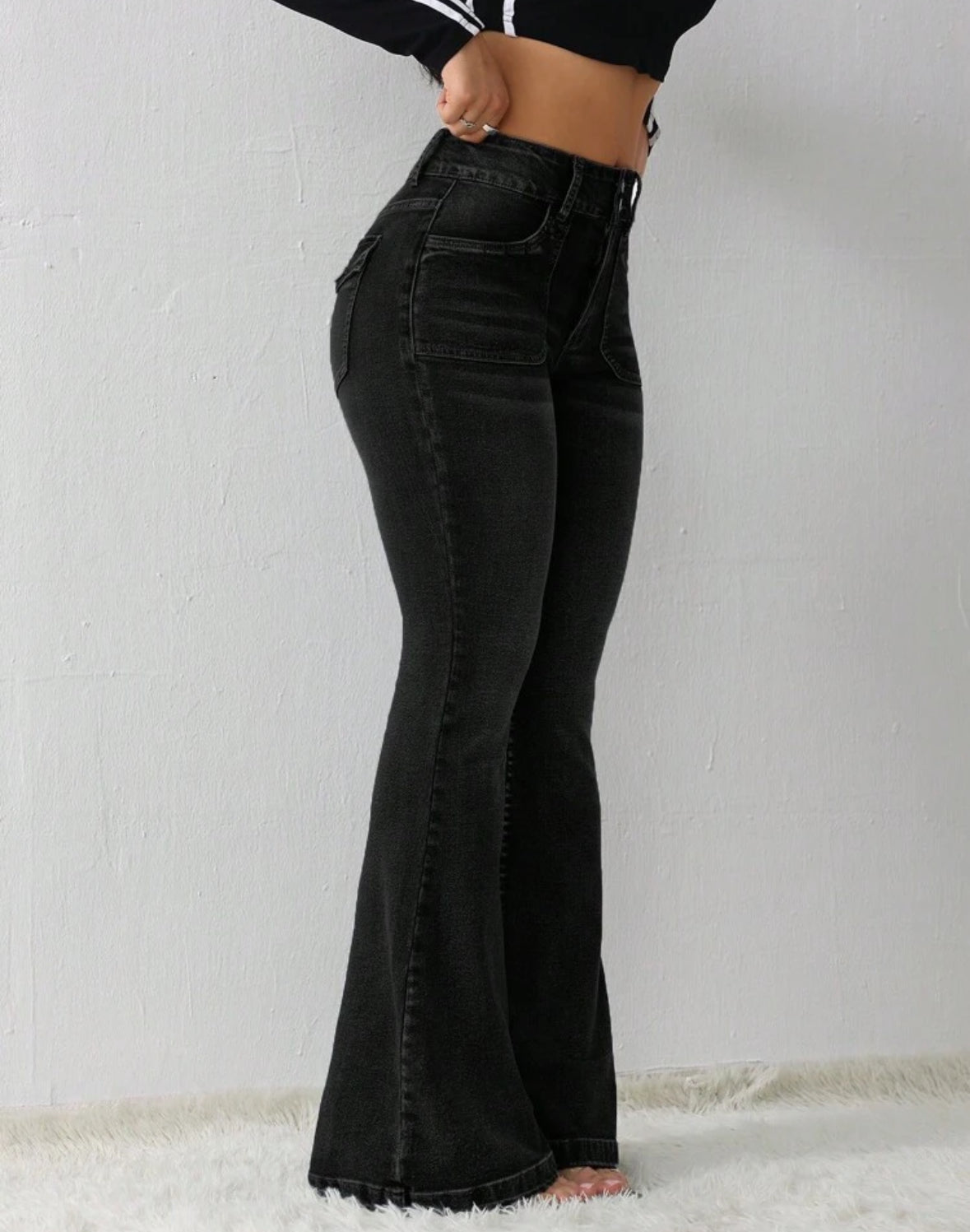 FZ Women's Casual Skinny Stretch Flared Denim Pants