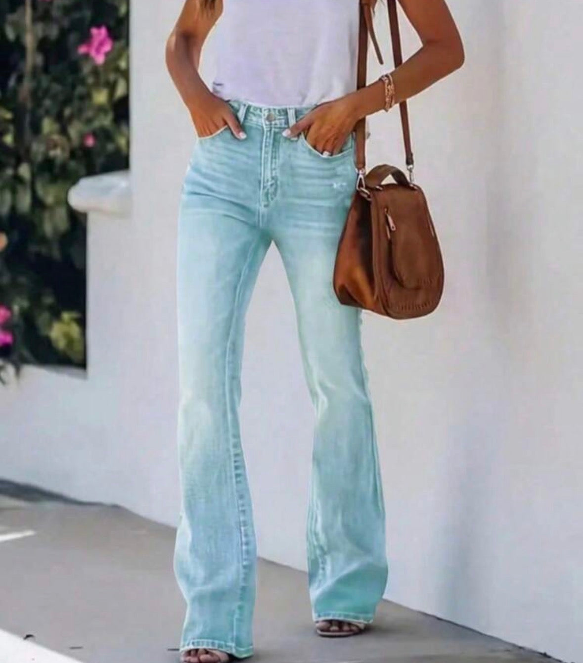 FZ WOmen's Faded Slim Fit Versatile Bootcut Denim Pants