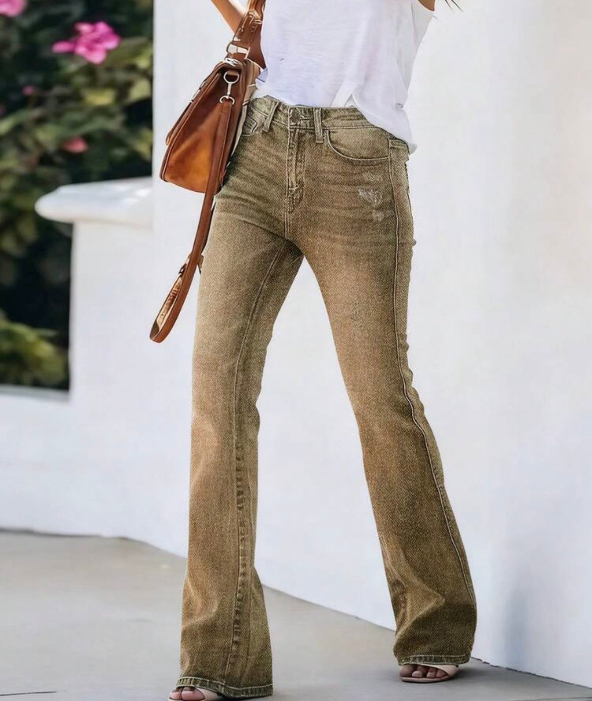 FZ WOmen's Faded Slim Fit Versatile Bootcut Denim Pants