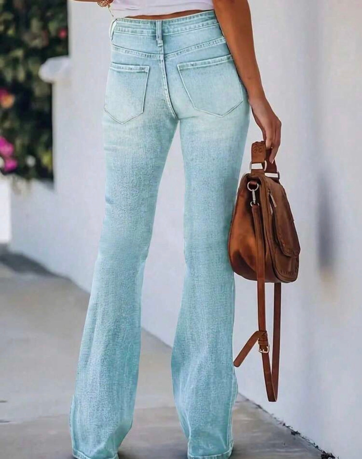 FZ WOmen's Faded Slim Fit Versatile Bootcut Denim Pants