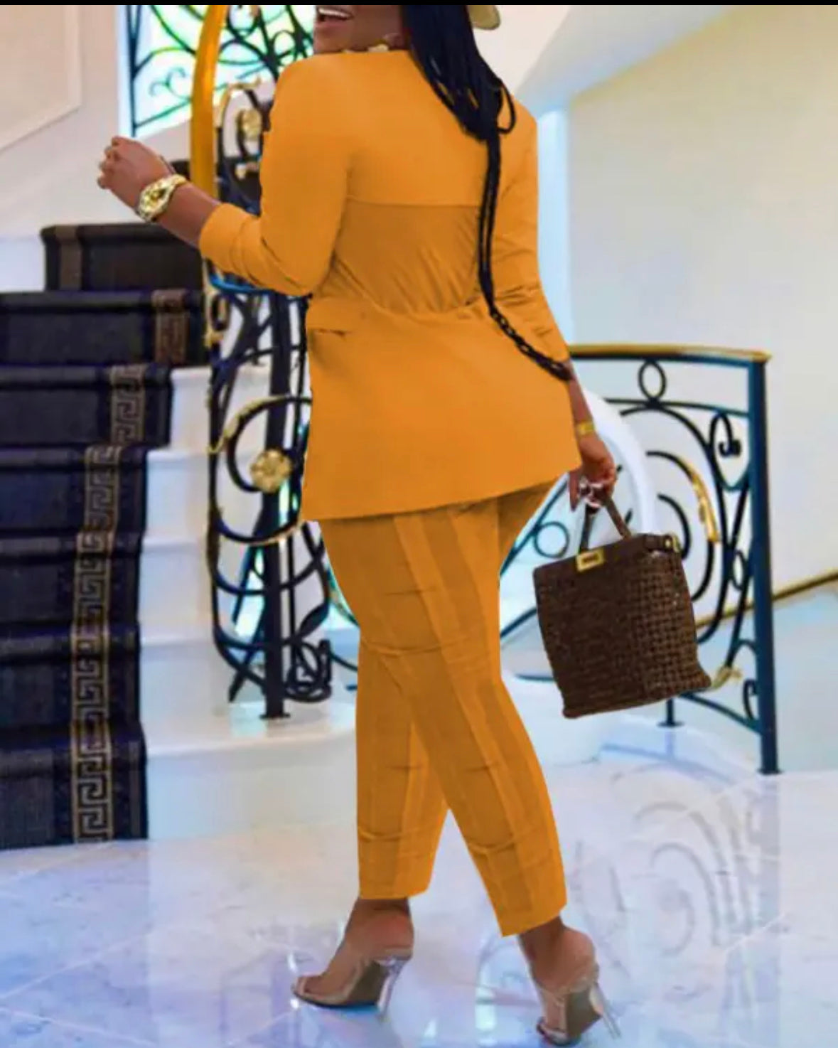 FZ Women's Plus Size Hook Front High Waist Pants suit - FZwear