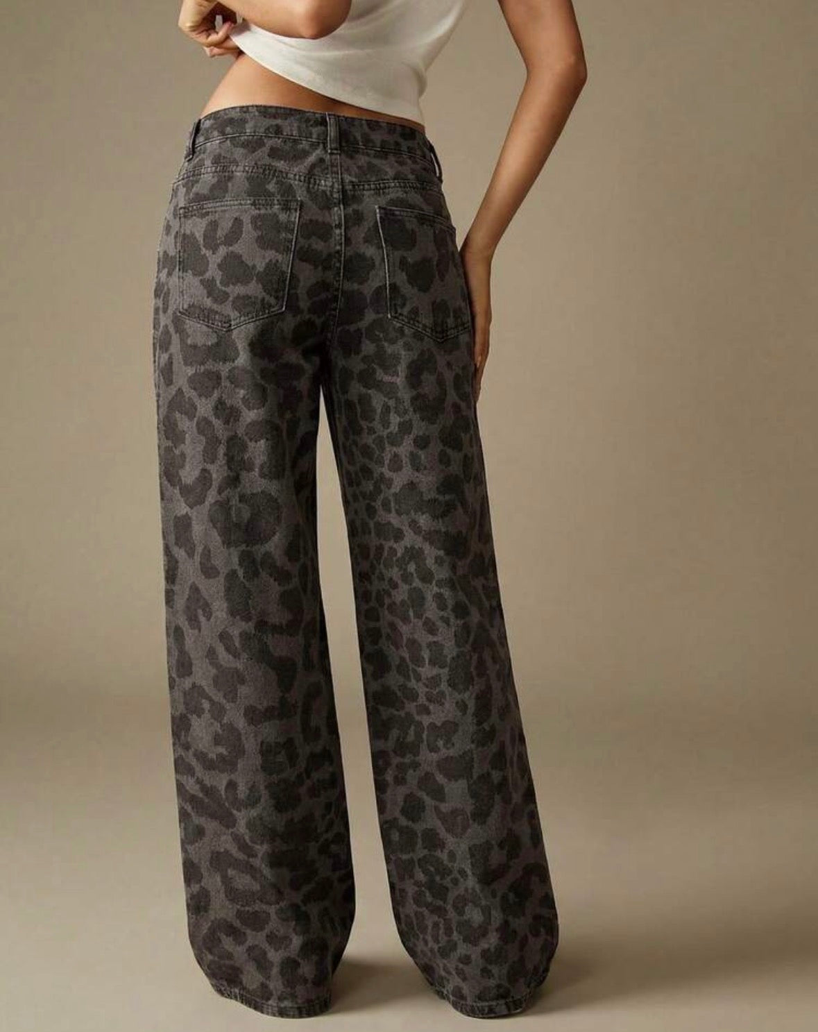 FZ Women's Low Rise Wide Leg Relaxed Fit Pastel Cotton Streetwear Denim Pants