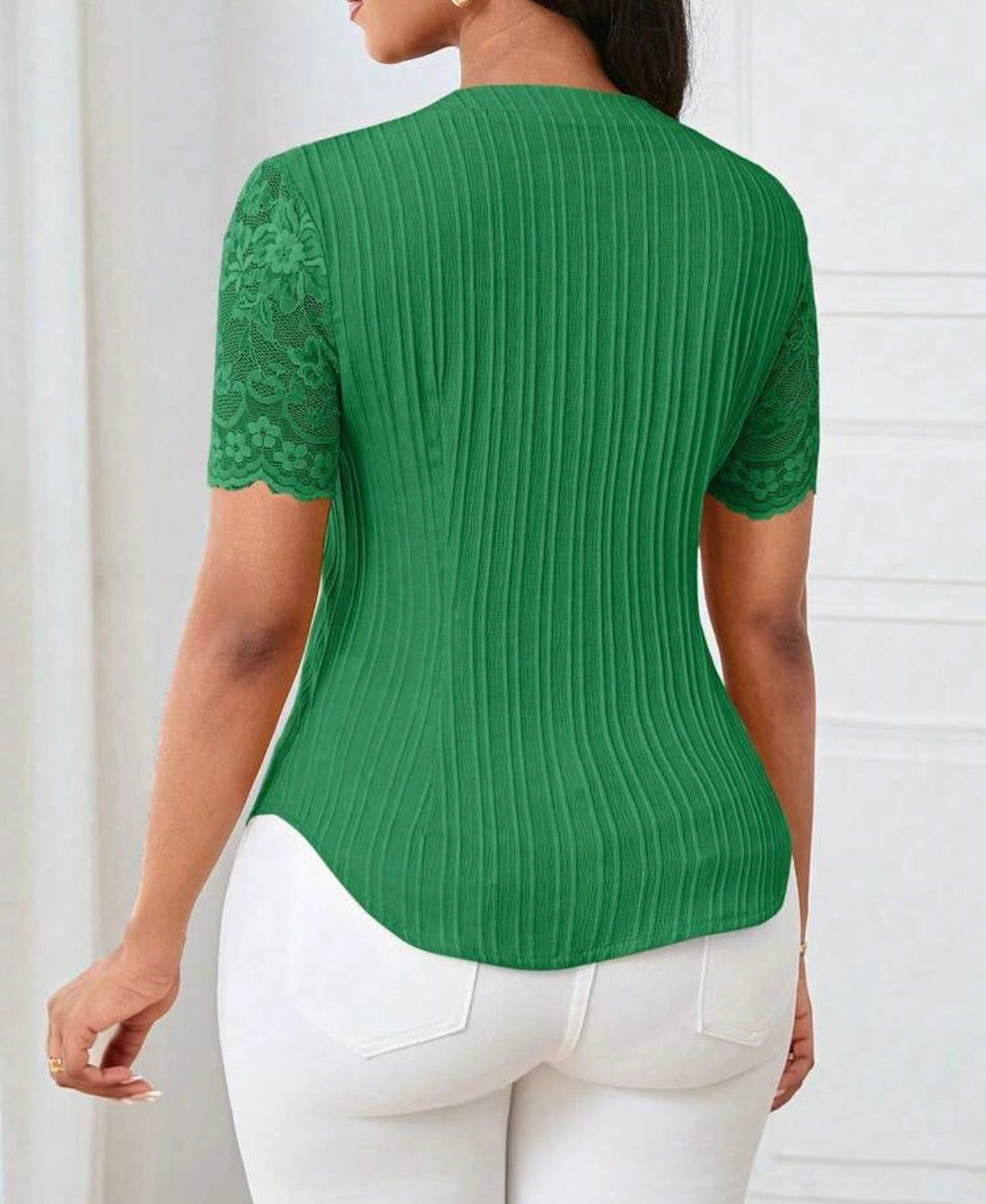 FZ Women's Casual Solid Color Simple Commuter Top