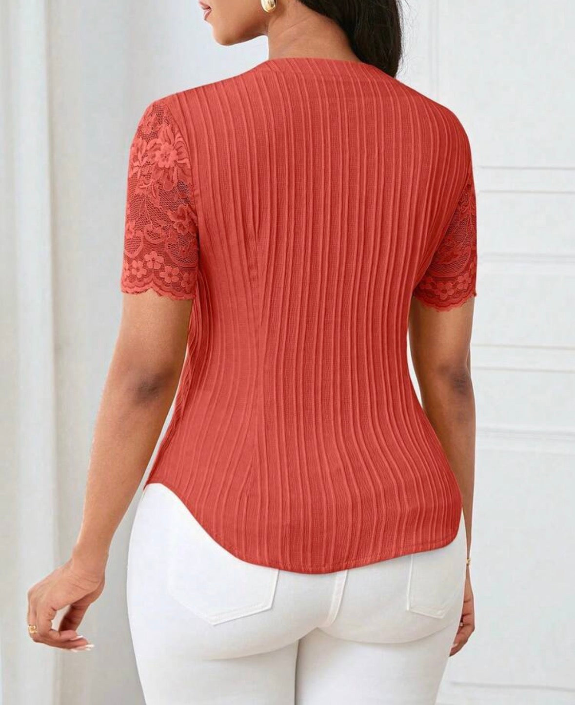 FZ Women's Casual Solid Color Simple Commuter Top