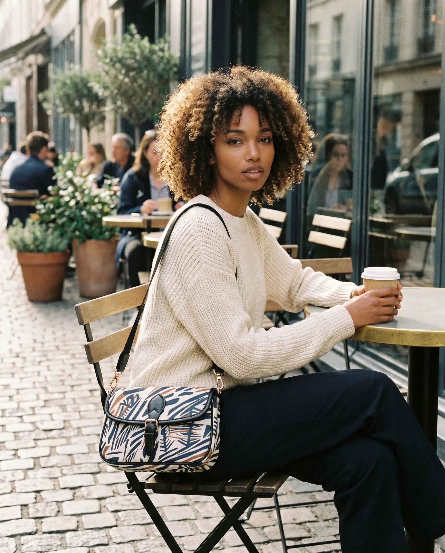 FZ Womens PU Chain Crossbody Bag Square Handbag