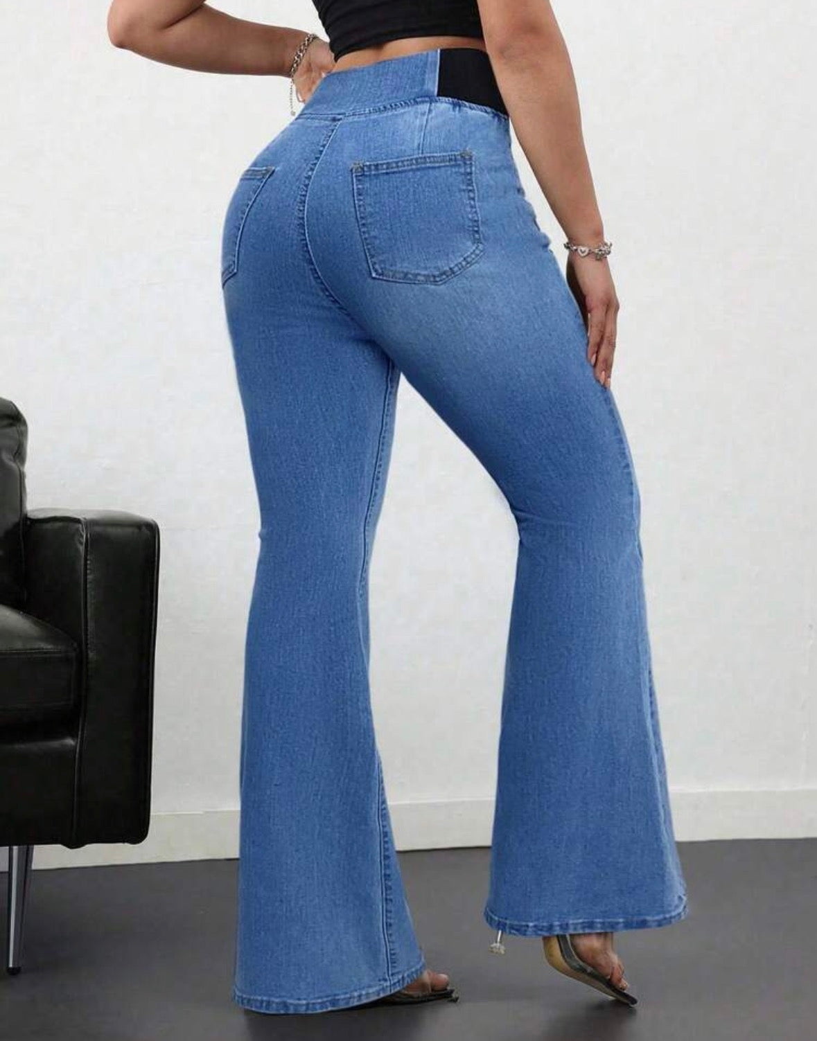 FZ Women's Stretch High Waist Flared Denim Pants