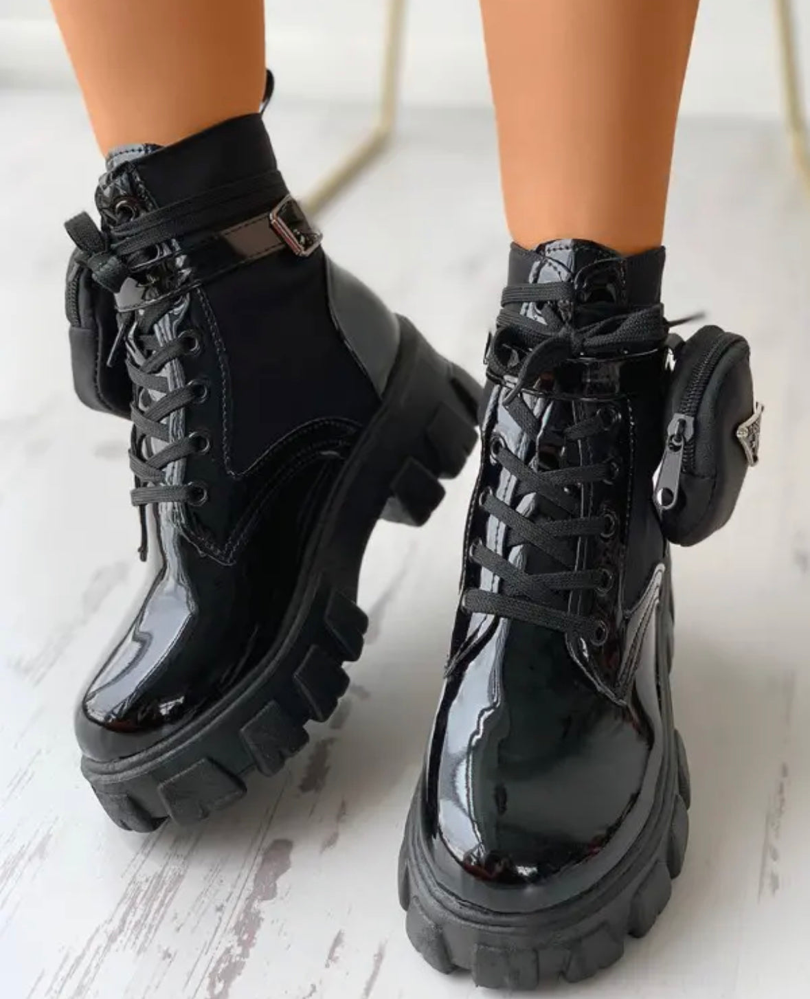 FZ Women's Pocket Design Combat Boots