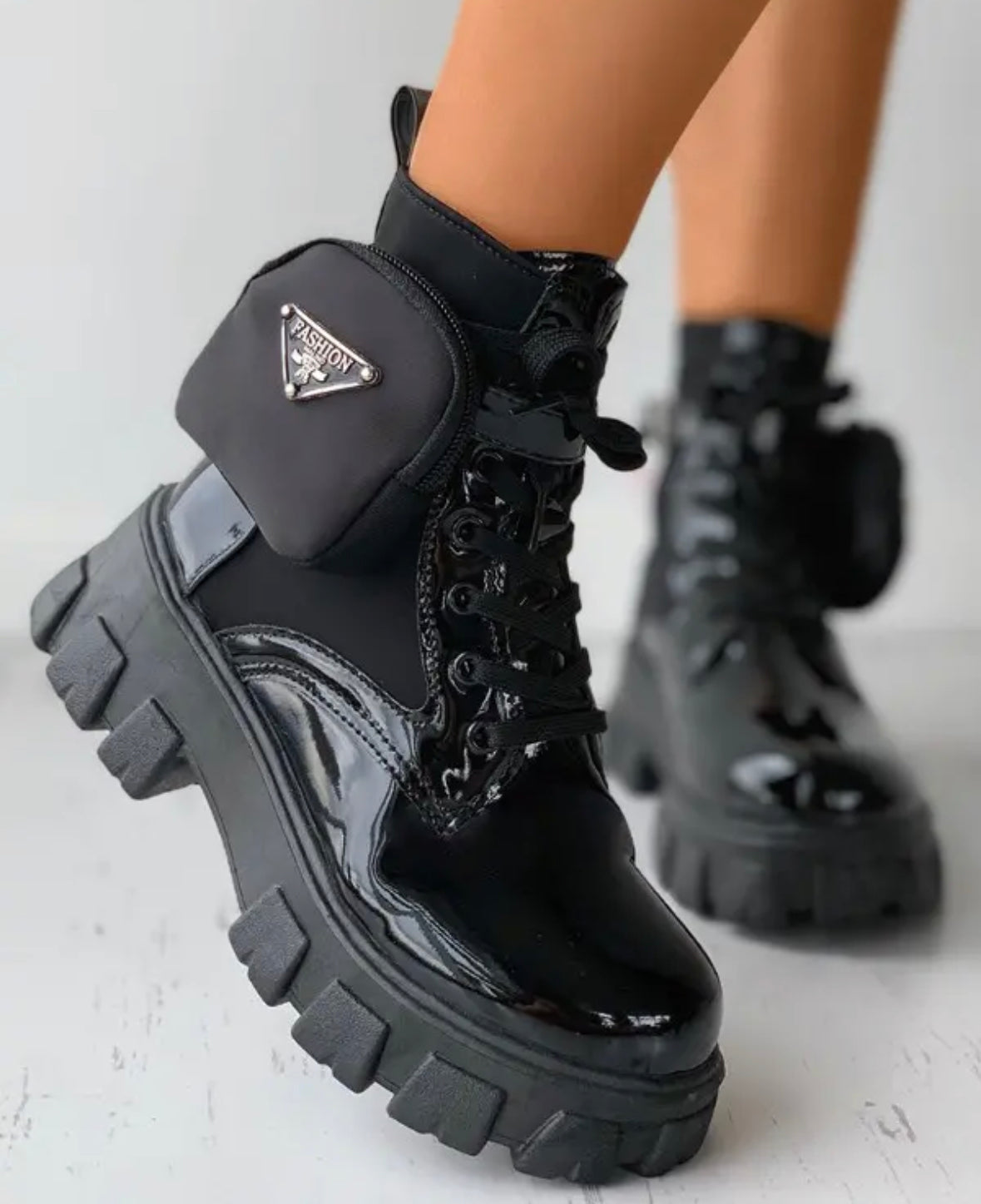 FZ Women's Pocket Design Combat Boots
