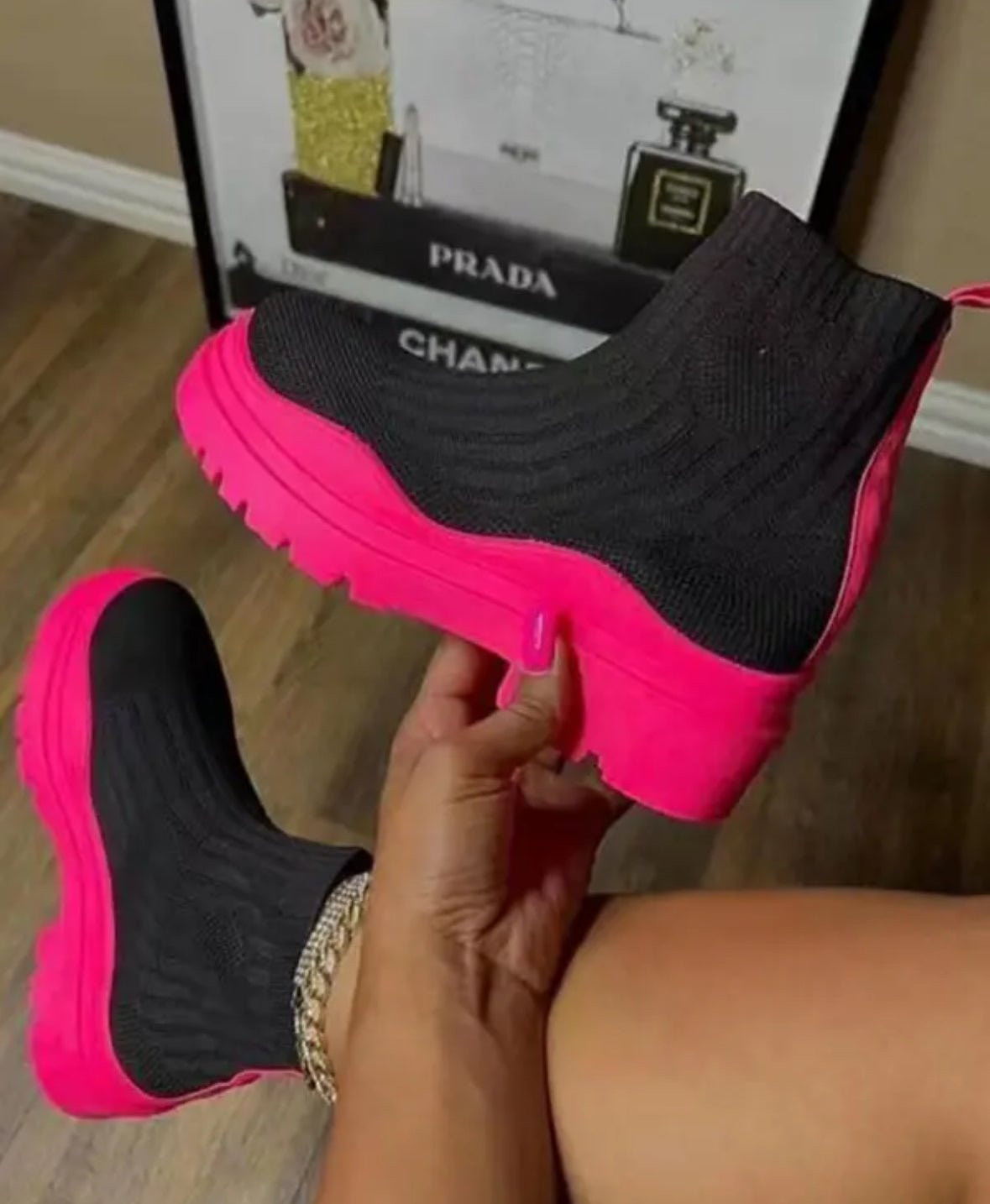 FZ Women's Platform Round Toe Knit Boots - FZwear