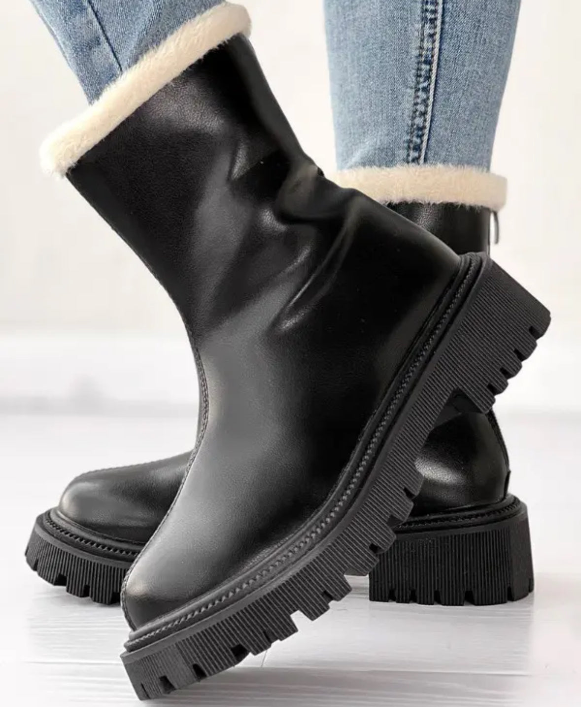 FZ Women's Zipper Design Fuzzy Winter Boots - FZwear