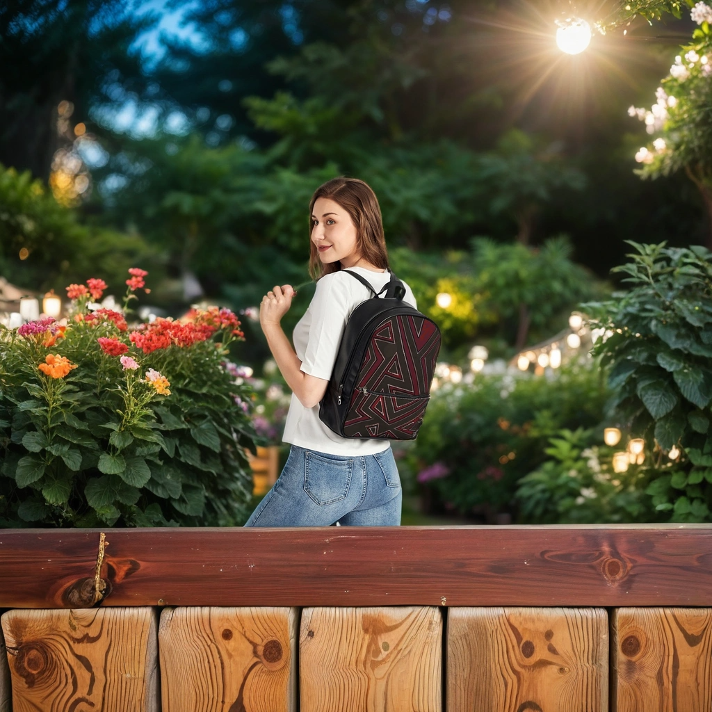 FZ AFRICAN PRINT Classic Faux Leather Backpack - FZwear