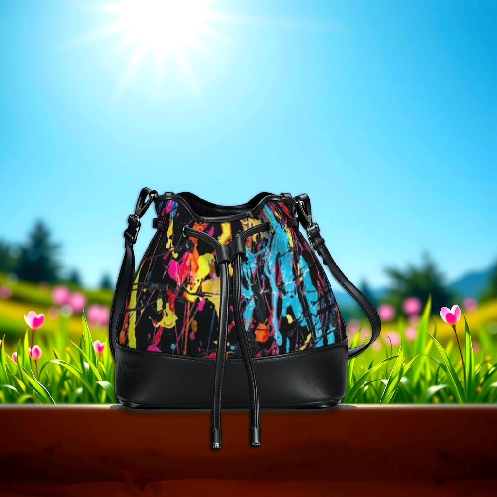 FZ Paint Mini Drawstring Bucket Bag
