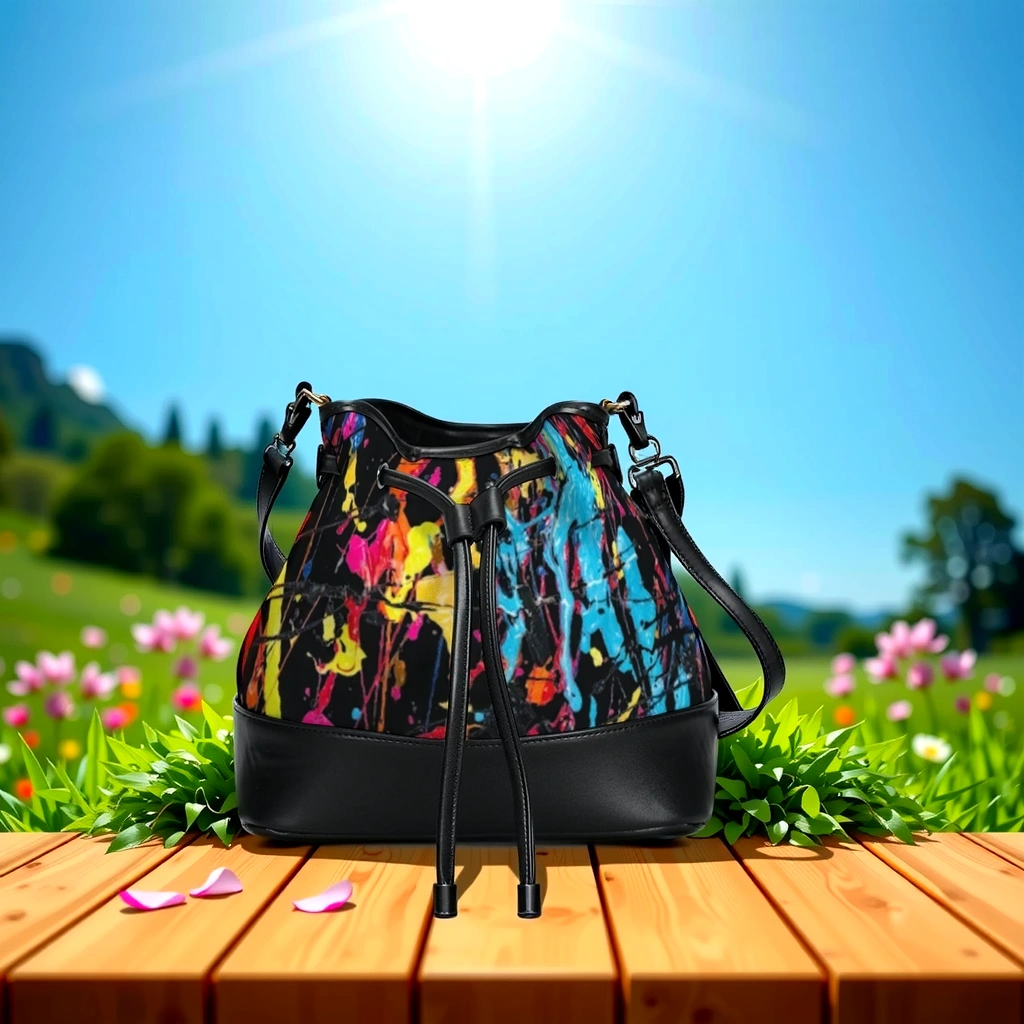 FZ Paint Mini Drawstring Bucket Bag