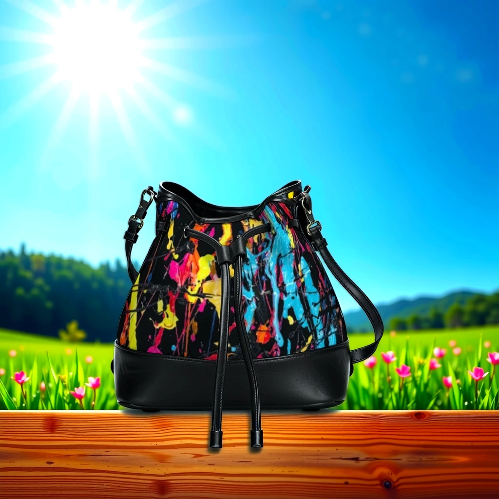 FZ Paint Mini Drawstring Bucket Bag