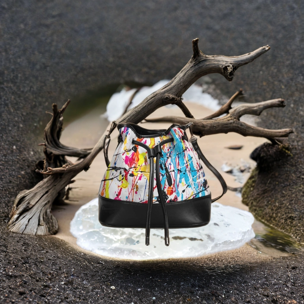FZ Paint Mini Drawstring Bucket Bag