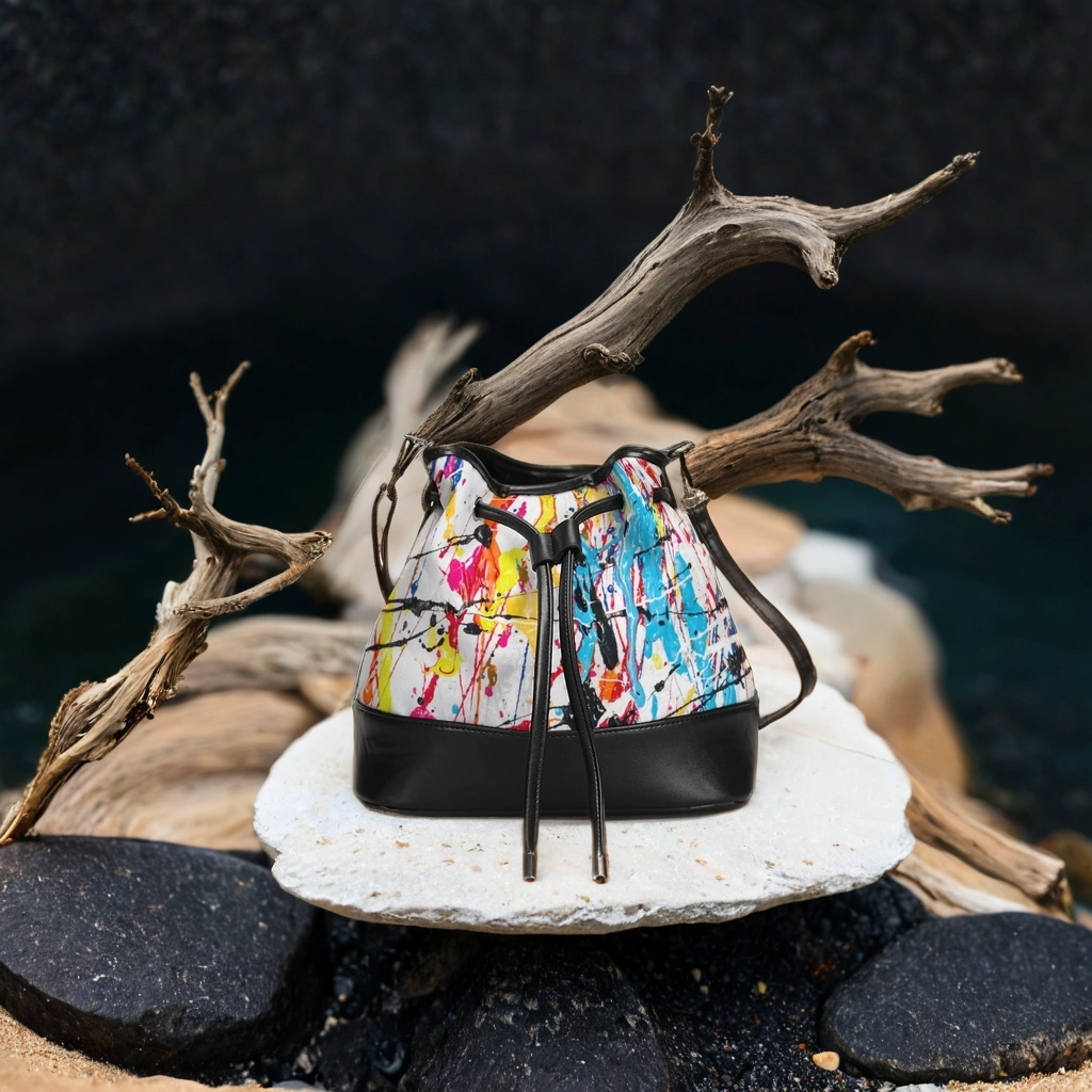 FZ Paint Mini Drawstring Bucket Bag