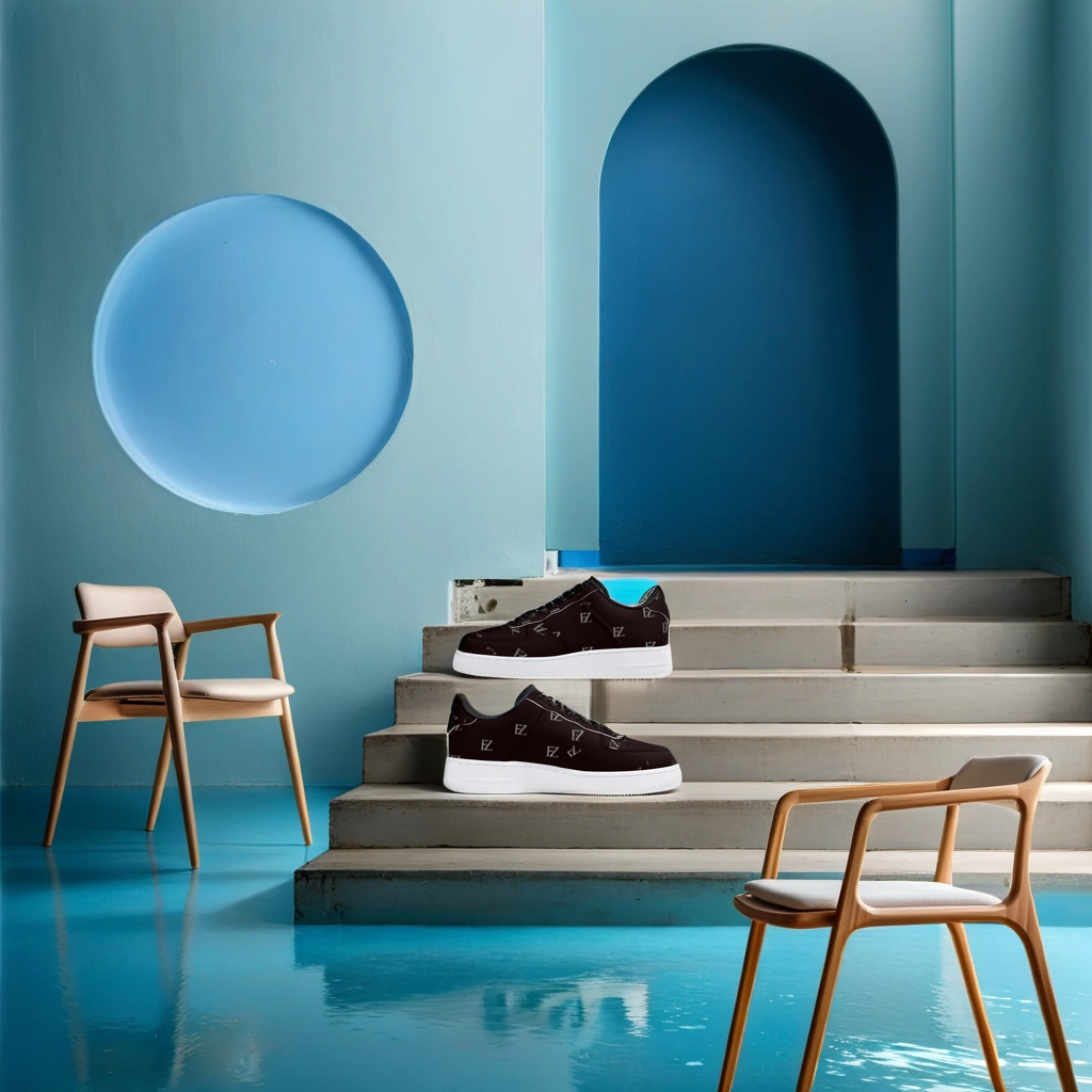 FZ Unisex Black Low-Top Leather Sports Sneakers - FZwear