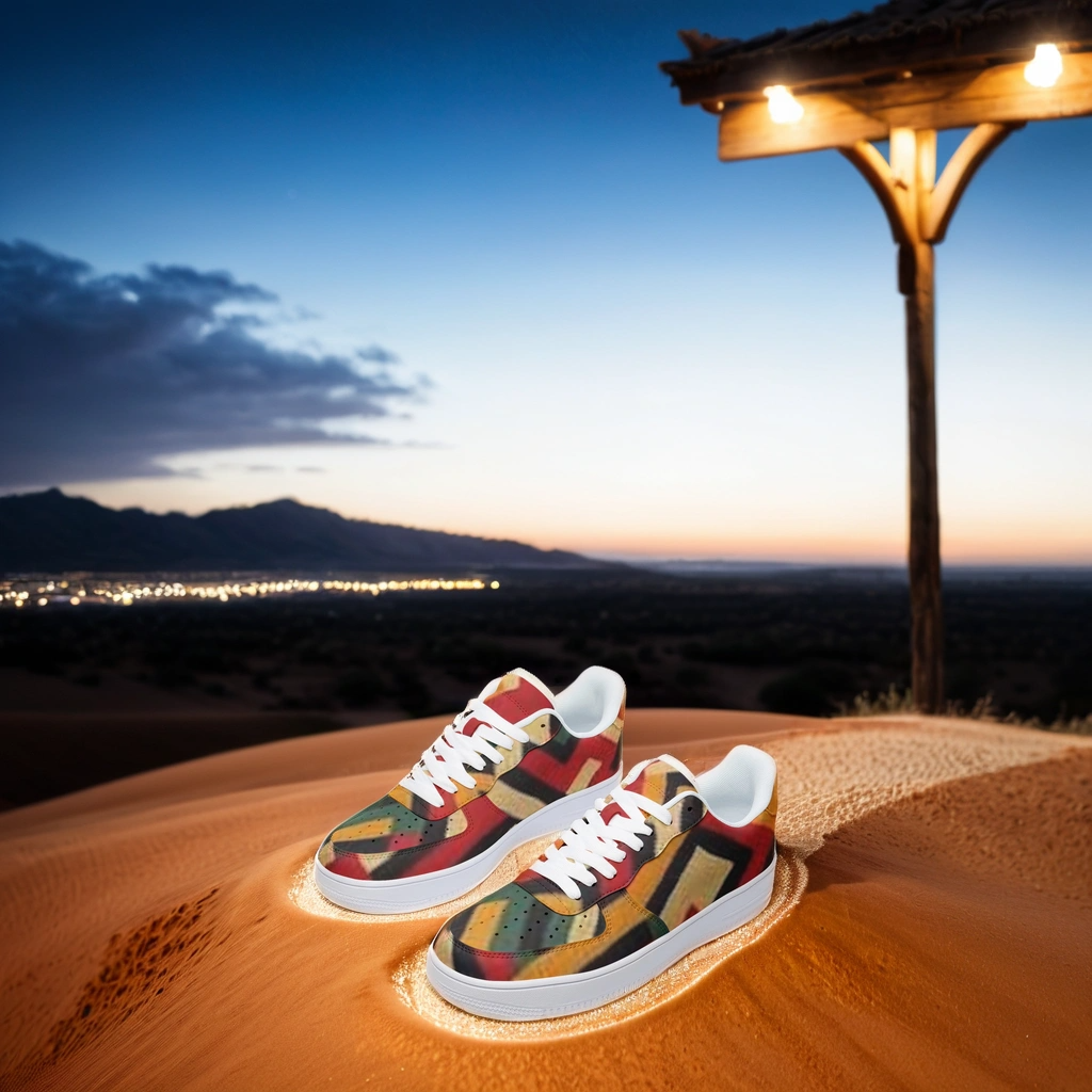 FZ African Print Unisex Low Top Leather Sneakers - FZwear