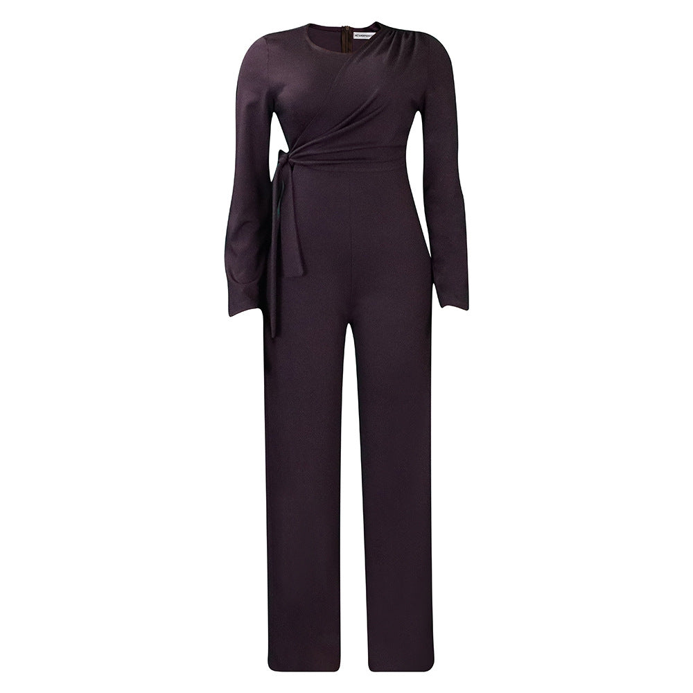 FZ Women's Solid Color Casual Wide Leg Jumpsuit - FZwear