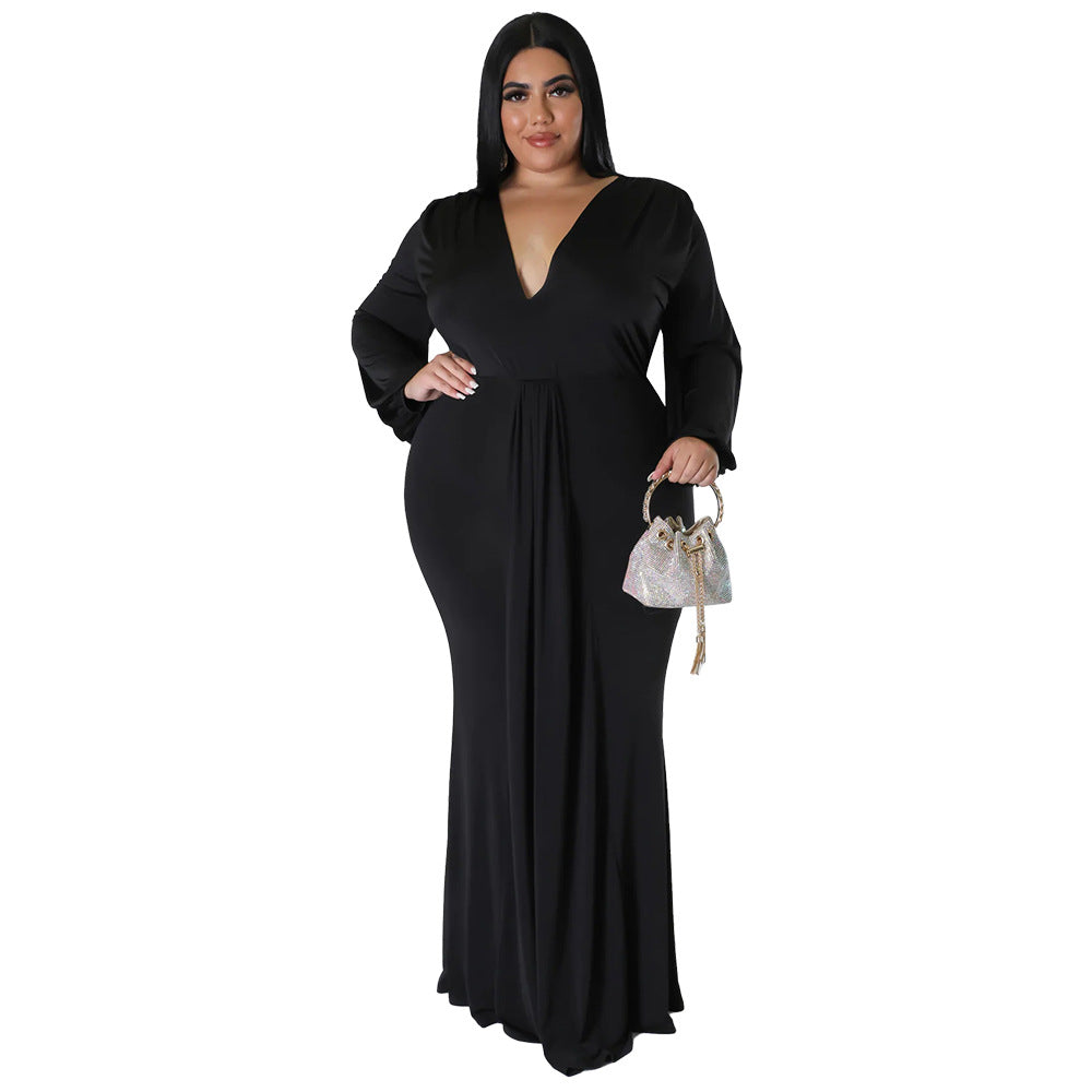 FZ Women's Plus Size Sexy Nightclub Dress