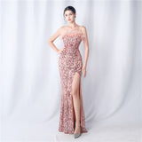 FZ Women's Ostrich Hair High End Evening Dress - FZwear